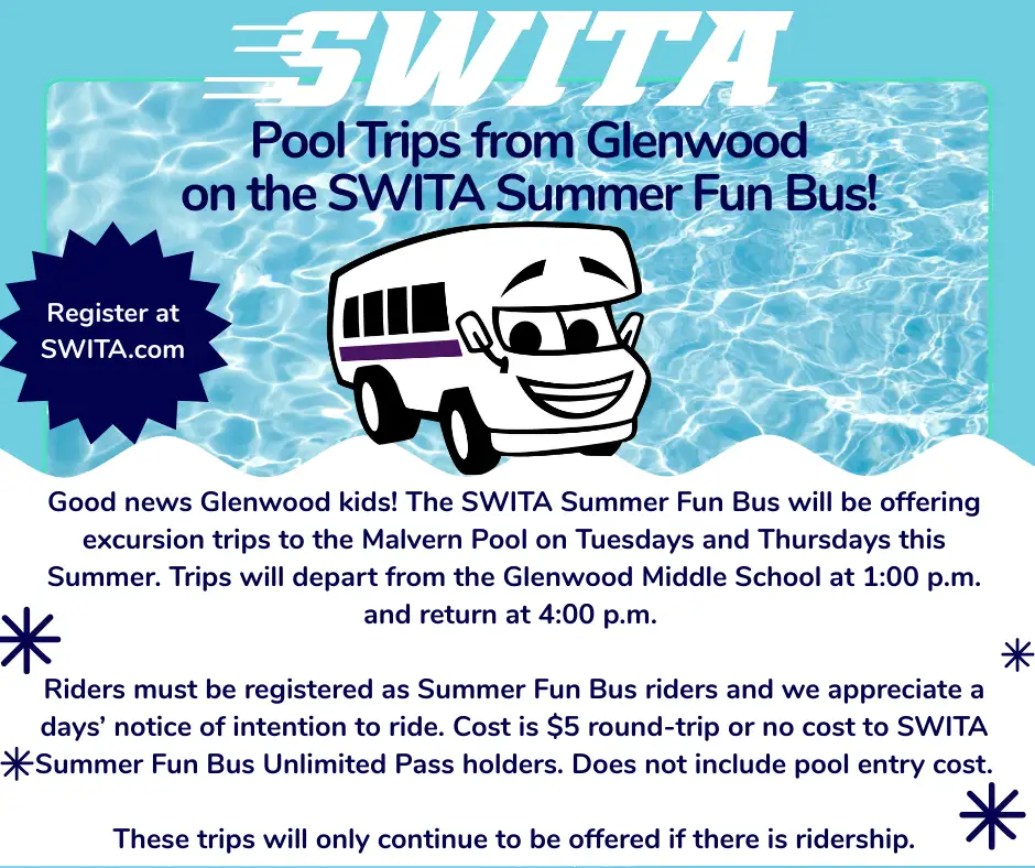 Glenwood to malvern pool excursions